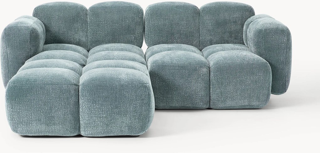 Divano componibile 3 posti con poggiapiedi sinistro/destro Tayla