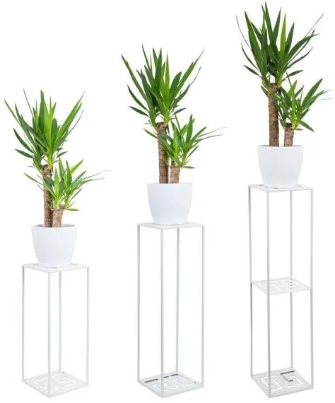 Portafiori 100x24 cm bianco