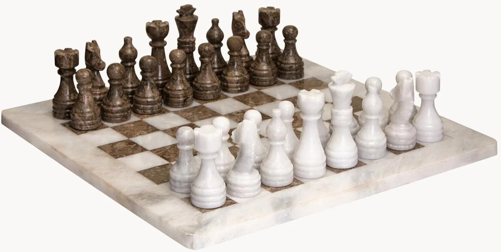 Set di scacchi in marmo Flos, 33 pezzi