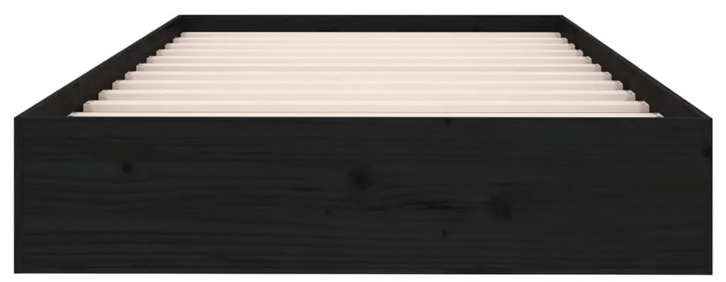 Giroletto Nero in Legno Massello 90x200 cm