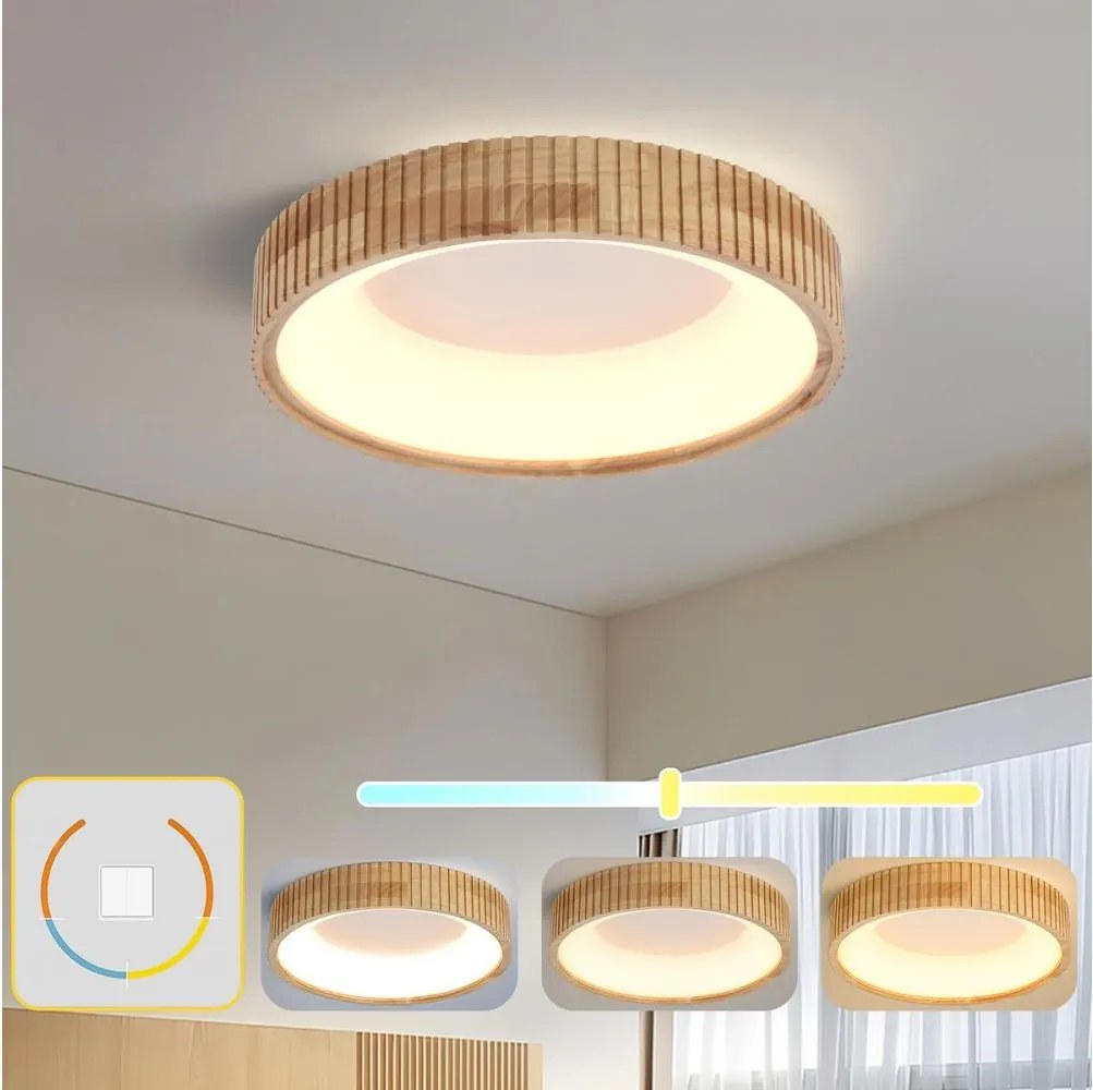 Brilagi - Lampada da soffitto LED FALCON WOOD MODERN LED/30W/230V Ø 45 cm legno