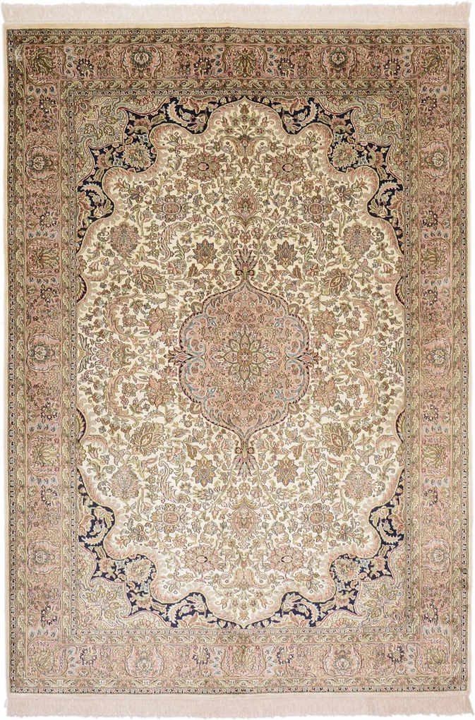 Cashmere Silk Tappeto 170 x 250 Beige (Indian) Annodato A Mano