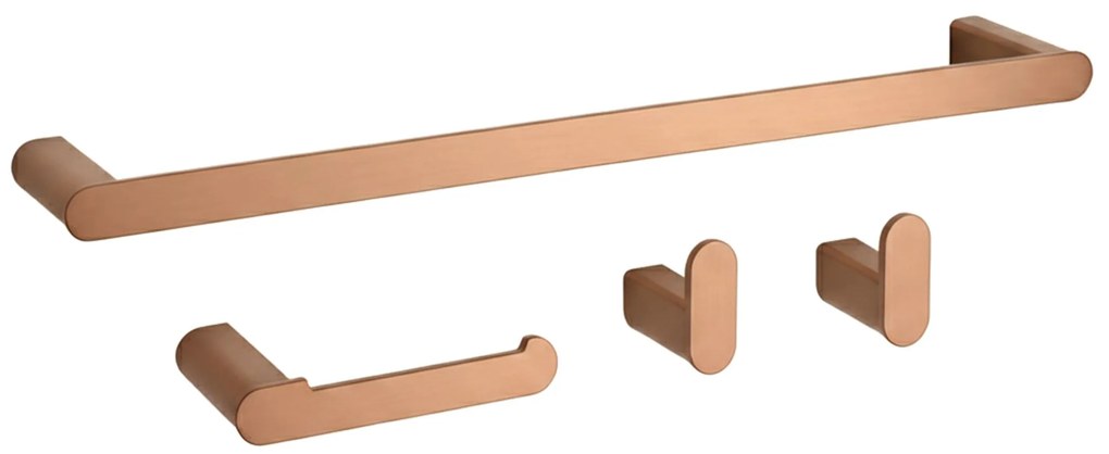 Set accessori da bagno Mati Brush Copper 4 pezzi