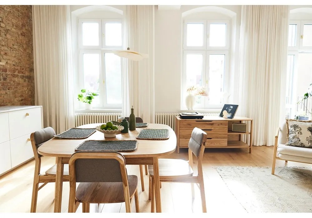 Tavolo da pranzo in rovere massiccio allungabile con estensione 100x160 cm Twig – The Beds