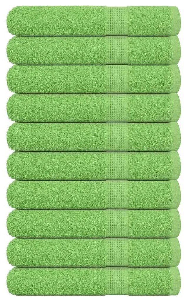 Asciugamani 10 Pz Verde Mela 100x200 Cm 360 G/m² 100% Cotone /