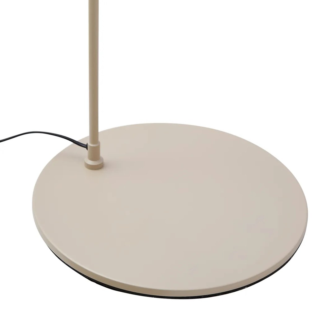 Lampada da terra retrò beige con interno bianco - Triangolo