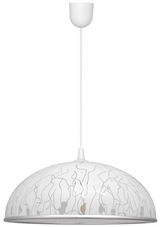 Lampadario su filo CIRCLE 1xE27/15W/230V bianco