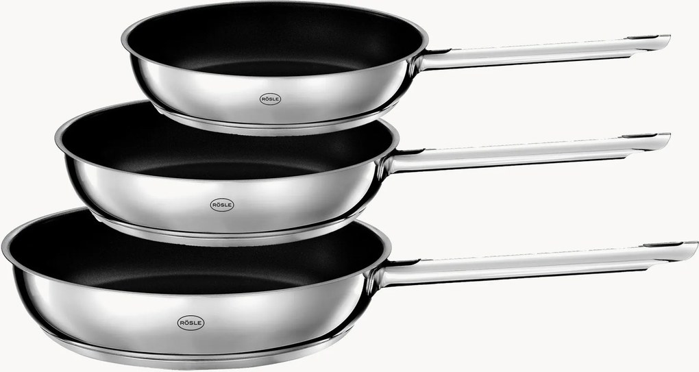 Set di 3 padelle con rivestimento antiaderente Elegance