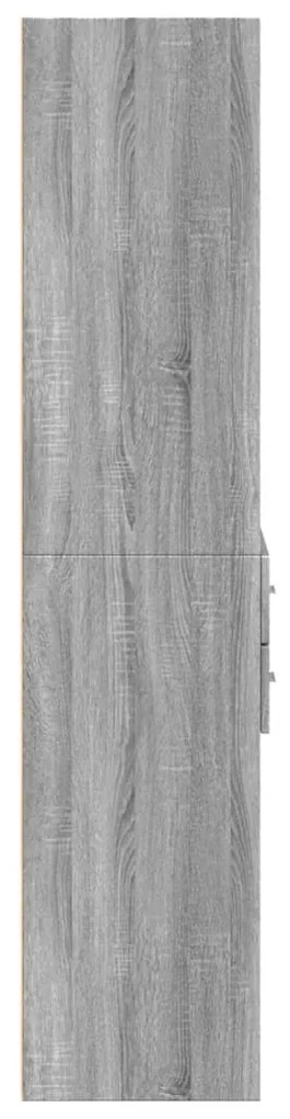 Credenza grigio sonoma 70x42,5x185 cm in legno multistrato