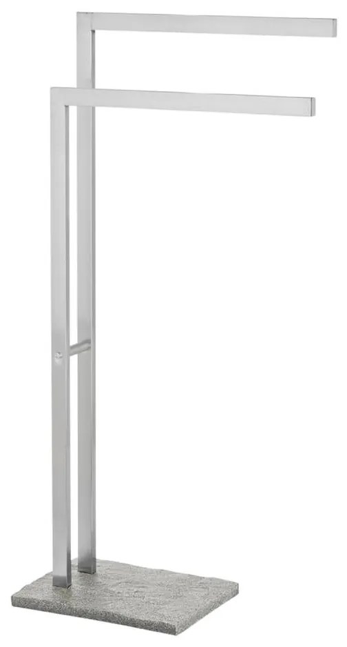 WENKO 20603100 - Porta asciugamani GRANIT 43,5x86,5 cm acciaio inox/satinato/grigio