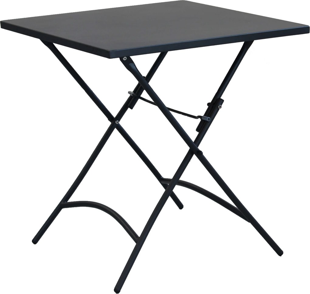 ROMANUS - set tavolo in metallo cm 70 x 70 x 72 h con 2 poltrone Romanus