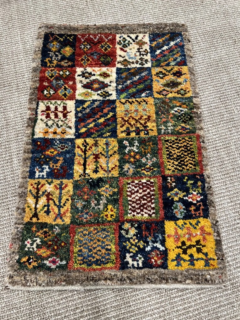 Gabbeh Tappeto 40 x 60 (Iran) Annodato A Mano