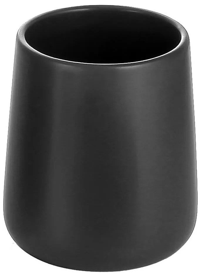 Aqualine - Porta spazzolino NERO ceramiche/nero
