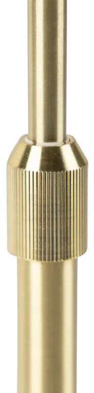 Lampada da tavolo oro/ottone con paralume nero con oro 32 cm - Parte