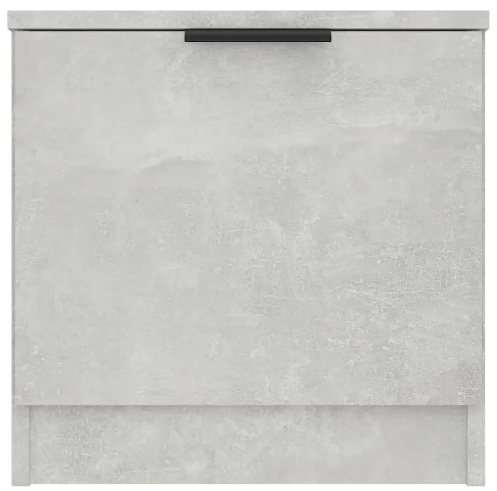Comodino grigio cemento 40x39x40 cm