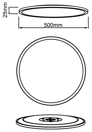 Brilliant - Plafoniera LED dimmerabile TUCO LED/33W/230V Ø 50 cm nero