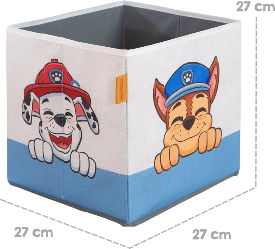 Set di organizer per giochi da bambino in tessuto 2 pz 27x27x27 cm Paw Patrol – Roba