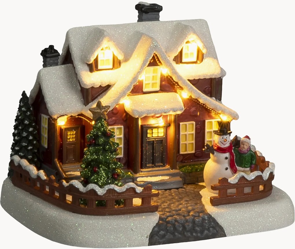 Decorazione natalizia a LED con funzione timer Winter House