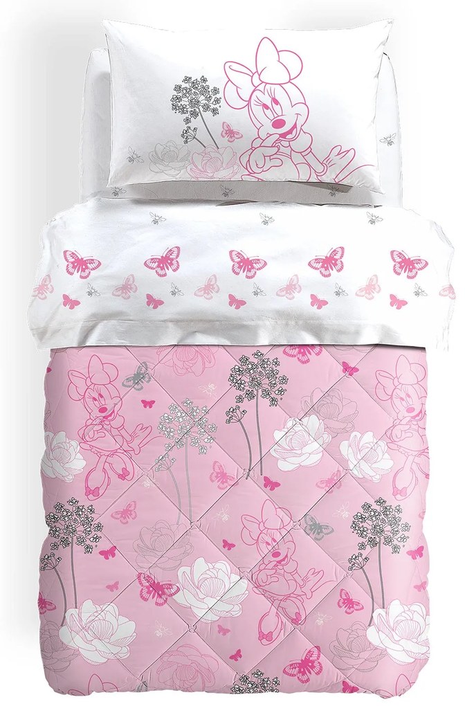 Trapunta Singolo Minnie natural Cartoons, in cotone CALEFFI