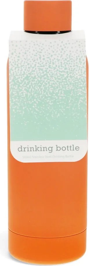 Bottiglia bottiglia da viaggio arancione in acciaio inox 500 ml – Rex London