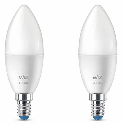 WiZ - Lampadine Smart Color 4,9W 470lm 2700-6500K 2-pack Candela E14 WiZ