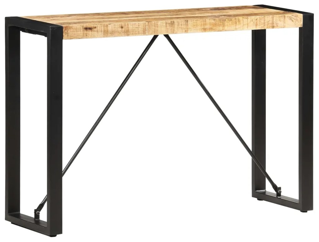 Tavolo Consolle 110x35x76 Cm İn Legno Massello Di Mango /