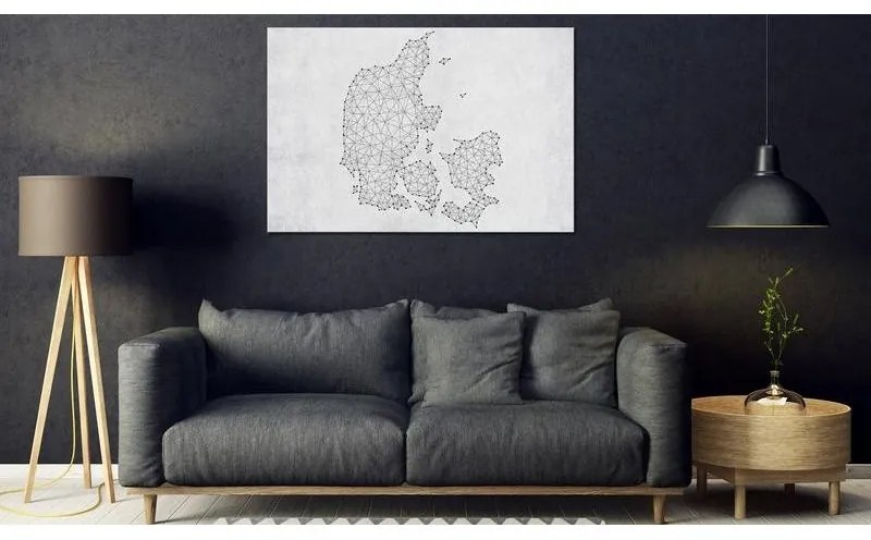 Quadri di sughero  Geometric Land [Cork Map]  Larghezza x Altezza Home decor 90x60