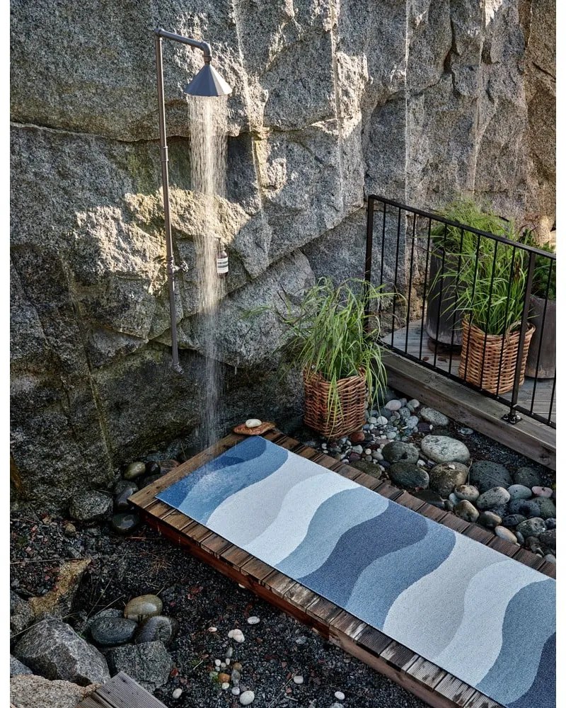 Passatoia da interno/esterno blu 70x200 cm Urvi Water – Pappelina