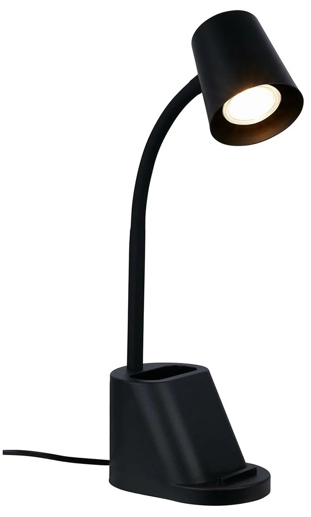 Lampada Da Tavolo Moderna Pahu Metallo Nero 1 Luce Gu10