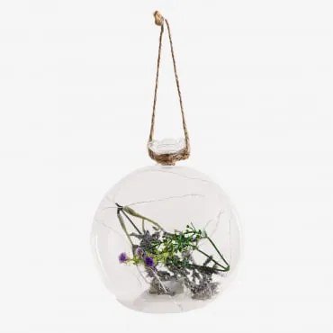 Sfera di cristallo da appendere Clementine con luce LED Ø12 cm - Sklum