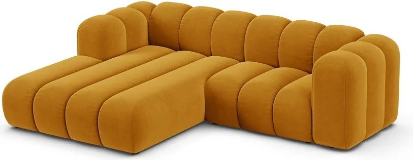 Divano angolare giallo ad angolo sinistro Lupine - Micadoni Home
