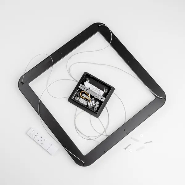 Brilagi - Lampada LED dimmerabile a sospensione su cavo FALCON SLIM LED/50W/230V 50x50 cm nero + telecomando