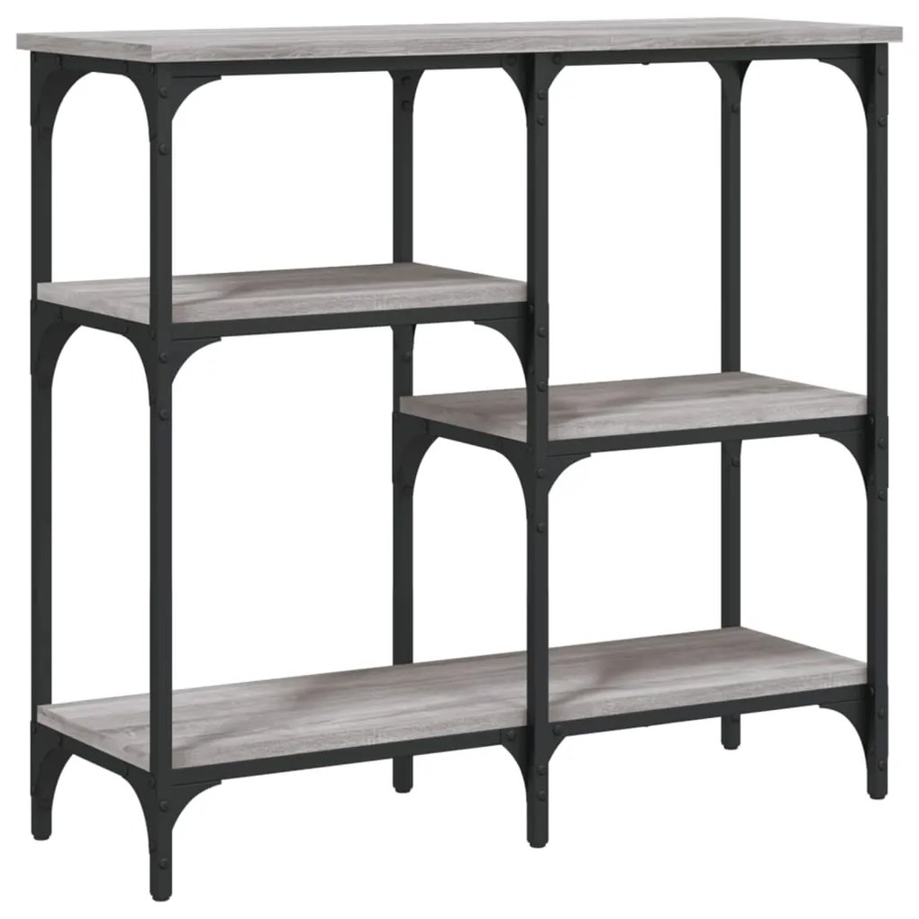 Tavolo consolle grigio sonoma 80x29x75 cm in legno multistrato