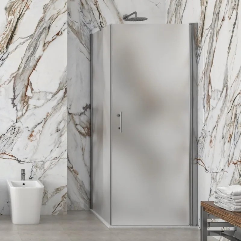 Box doccia 70x90 battente 90 fisso 70 vetro satinato altezza 200h | KS2800FAO - KAMALU