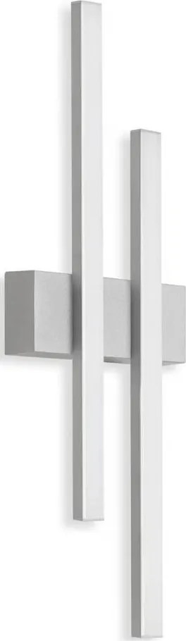 Telefunken - Applique LED da esterno 2xLED/4W/230V IP44, argento