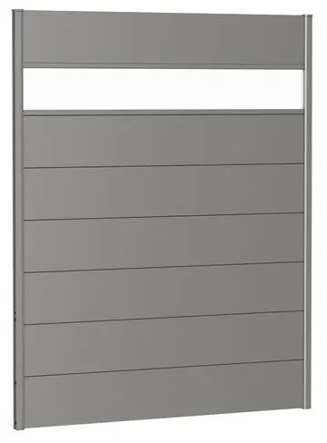 Frangivista in acciaio con vetro, grigio quarzo metallizzato 145 x 182 cm, spessore 44 mm