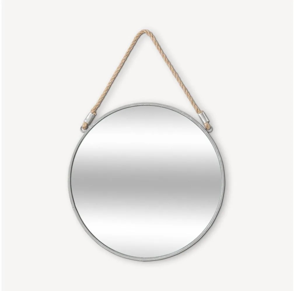 Atmosphera - Specchio da parete EDEN diametro 38 cm argento