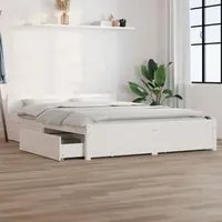 Giroletto con Cassetti Bianco 150x200 cm 5FT King Size 3103565