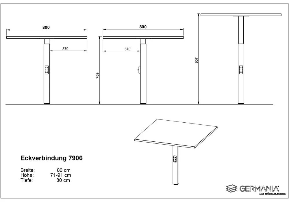 Scrivania regolabile 200x240 cm Agenda - Germania