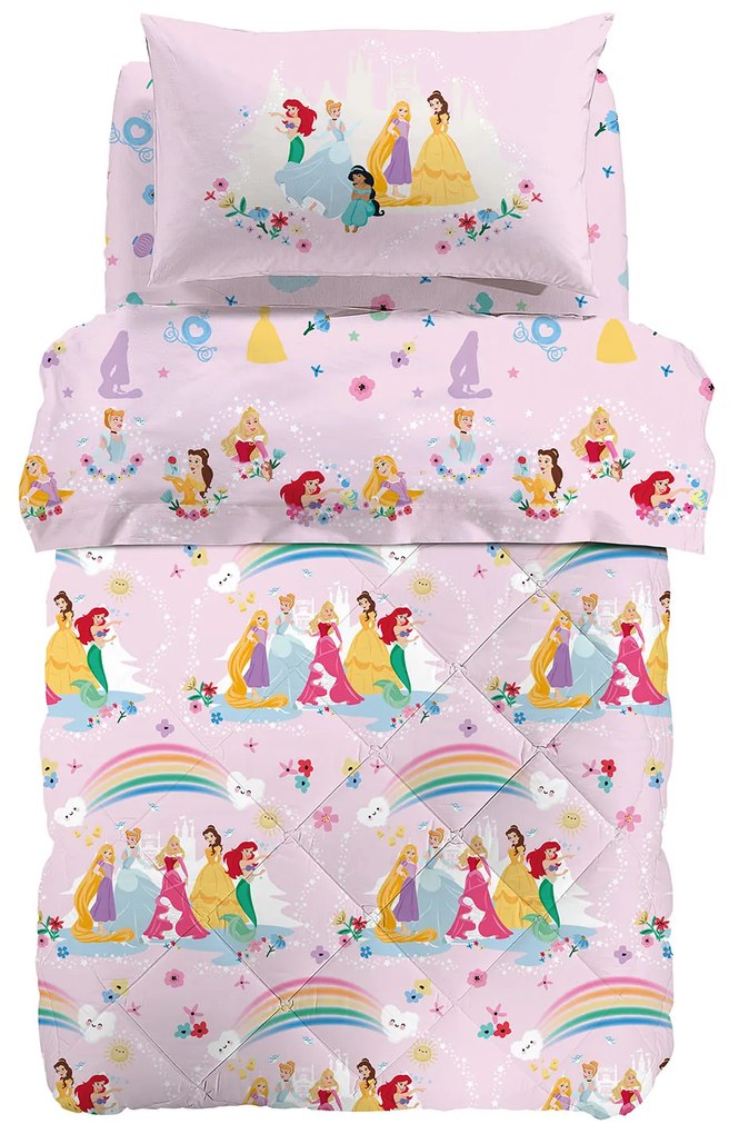 Trapunta in Cotone Princess Flowers Singolo Warner Bros