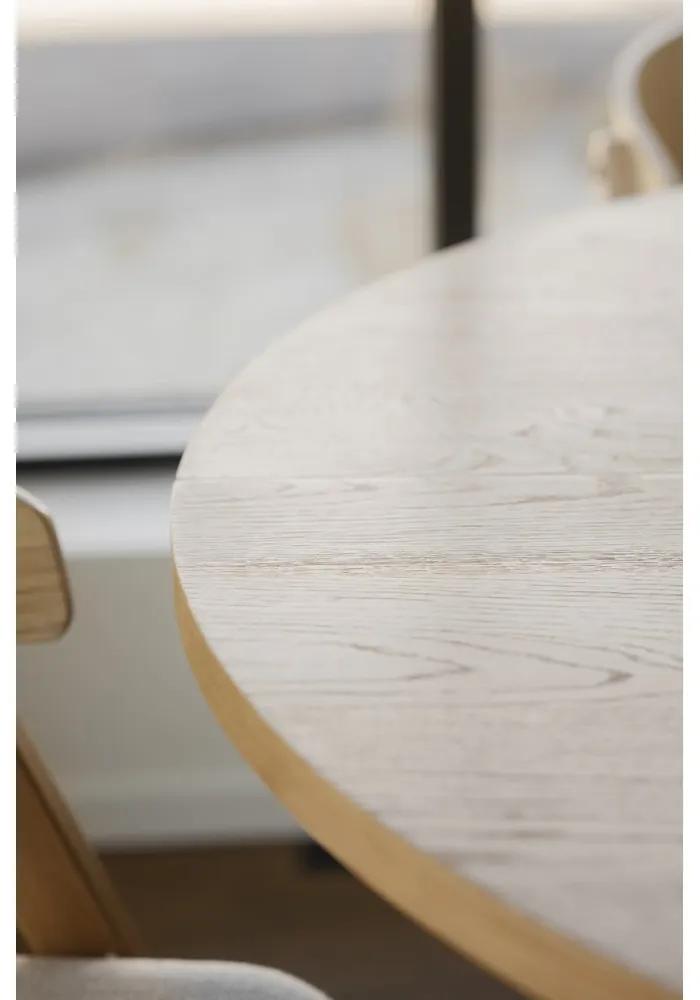Tavolo da pranzo rotondo pieghevole in rovere naturale ø 130 cm Glenside - Rowico
