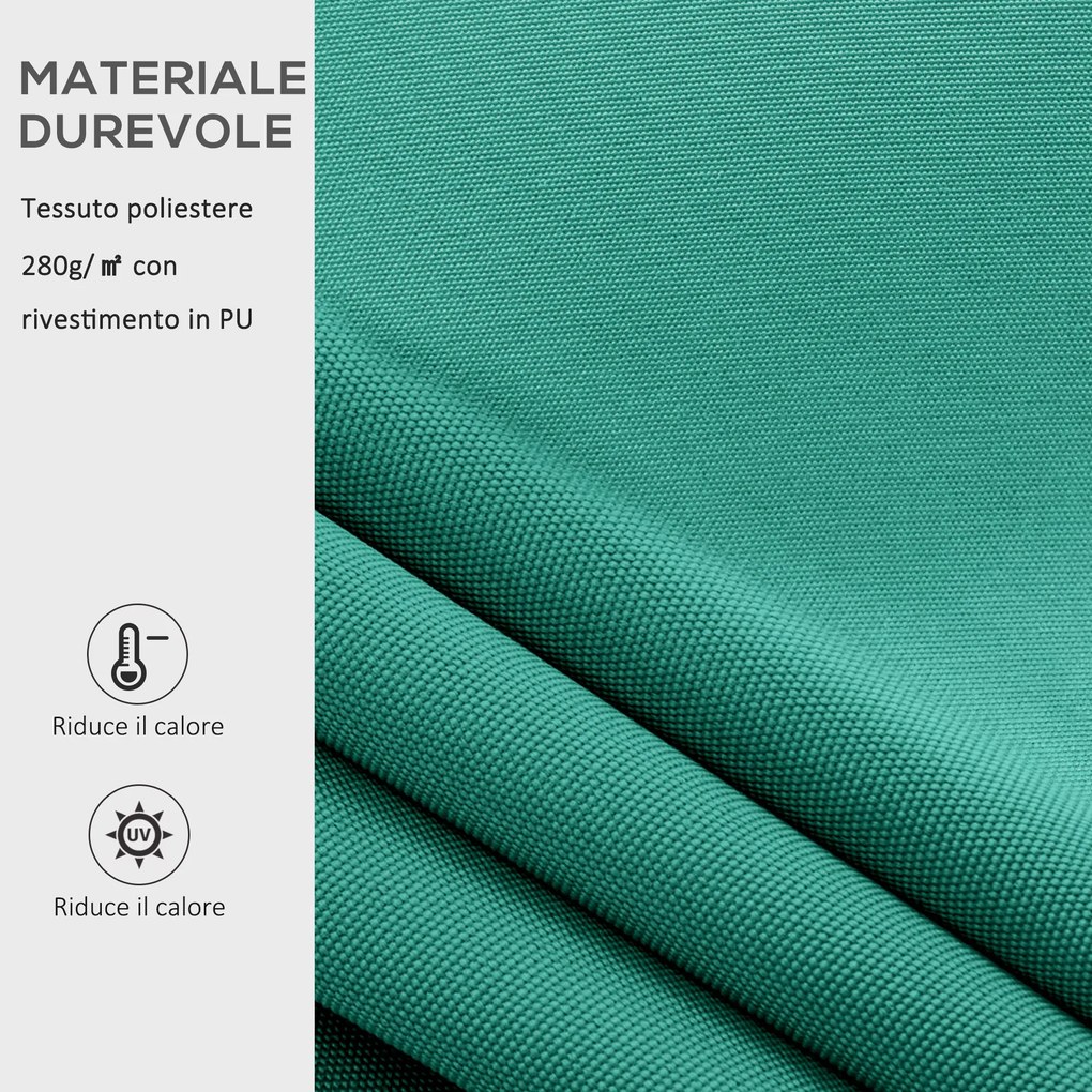 Tenda da Sole Avvolgibile a Parete 3x2.5m Verde Scuro...