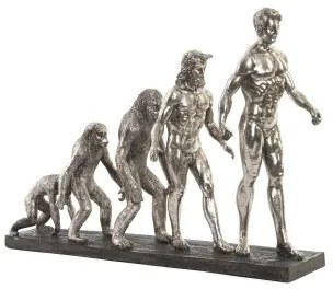 Statua Decorativa DKD Home Decor Origin of Species Argentato Cromato 55 x 18 x 42 cm