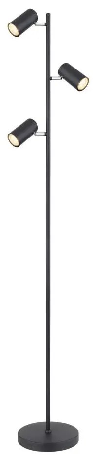 Globo 57910SB - Lampada con piedistallo ROBBY 3xGU10/5W/230V nero