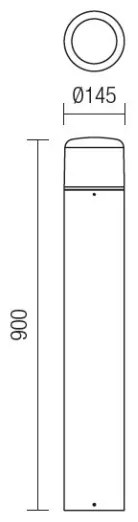 Redo 9682 - Lampada da esterno LED CYCLO LED/9W/230V 2900-3100K 90 cm IP54 antracite