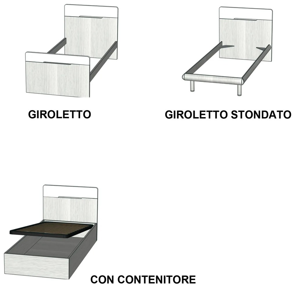 Letto ENEA una piazza e mezza frassino nuvola e rosa