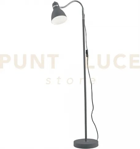 Piantana people grigia 1 luce attacco e27 34x13x142cm orientabile