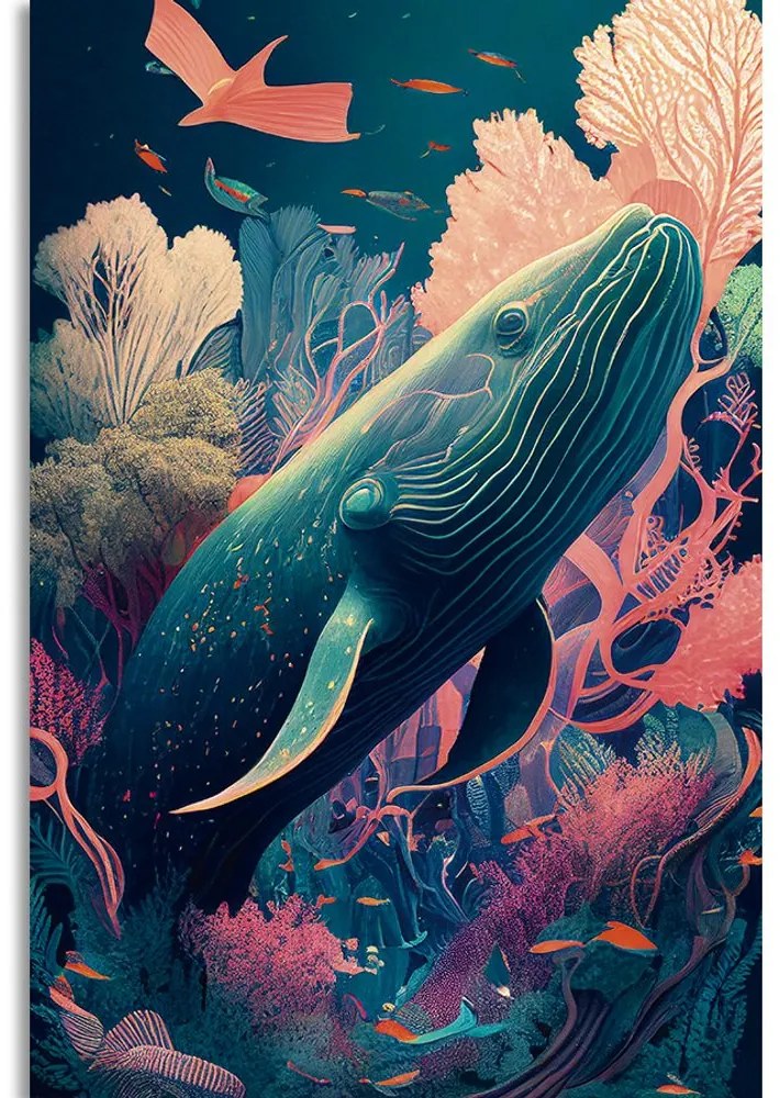 Quadro su tela – Balena surrealista