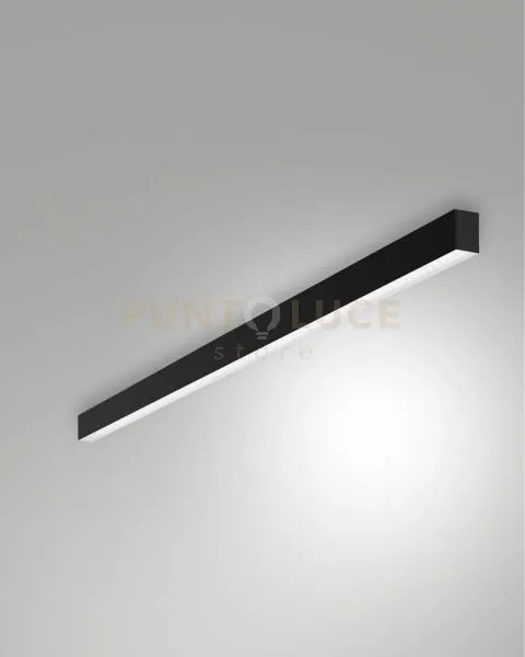 Millet plafoniera nera a led 3000k 3380lm 23w prismatic ip40 100cm