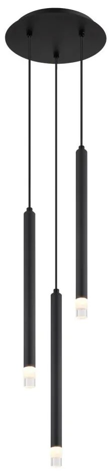 Globo 15629-3 - Lampadario a sospensione con filo BLAKE 3xG9/4W/230V diametro 24 cm nero